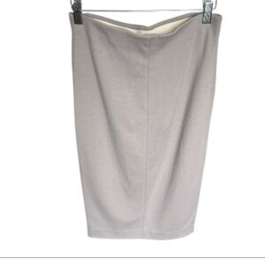 Aritzia Wilfred Lux Ponte High-Waist Grey Pencil Midi Skirt Size M